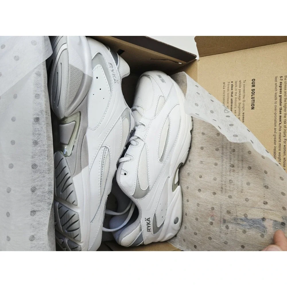 Ryka Womens Shoes NEW size 11W white grey athletic shoes